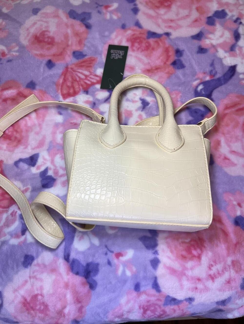 Wild Fable Butter Yellow Croc Crossbody Bag